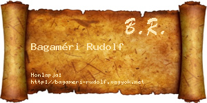 Bagaméri Rudolf névjegykártya